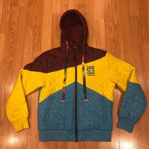 Playboy Physical Girl XL Quilted Colourful Bomber Jacket